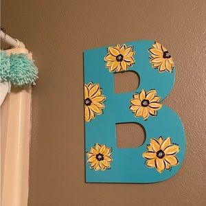 Sunflower hand painted “B”